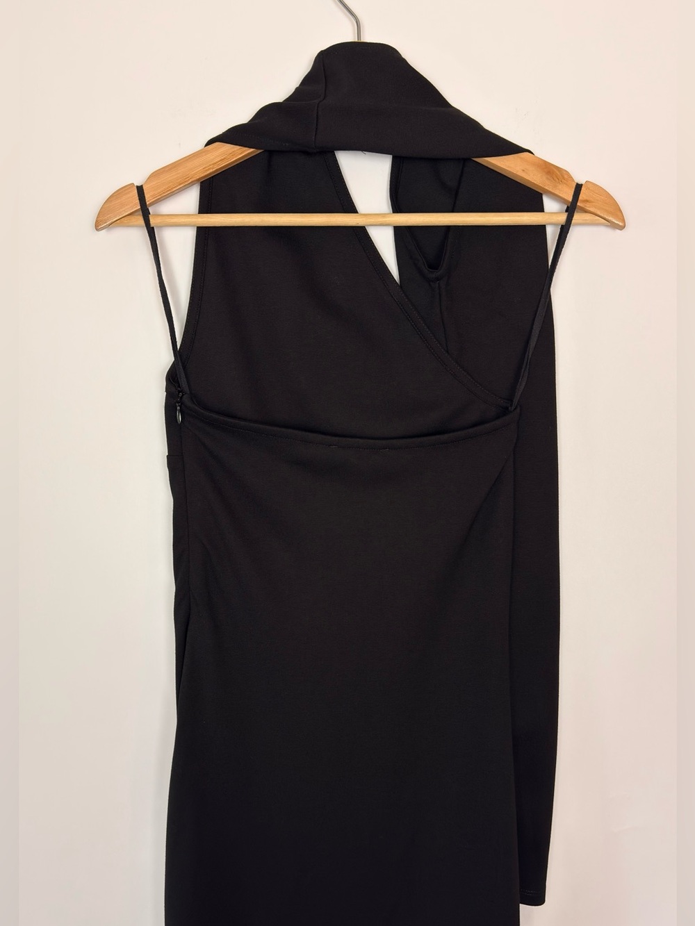 Marcella NYC Manhattan One Shoulder European Ponte Open Back Halter Gown XS - Picture 13 of 15